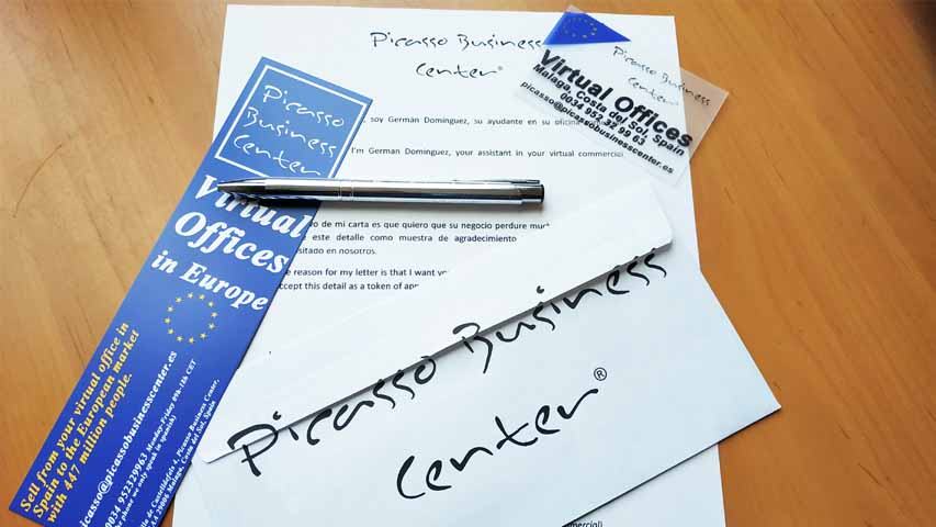 lettere, buste, penne, segnalibri e biglietti da visita centro affari