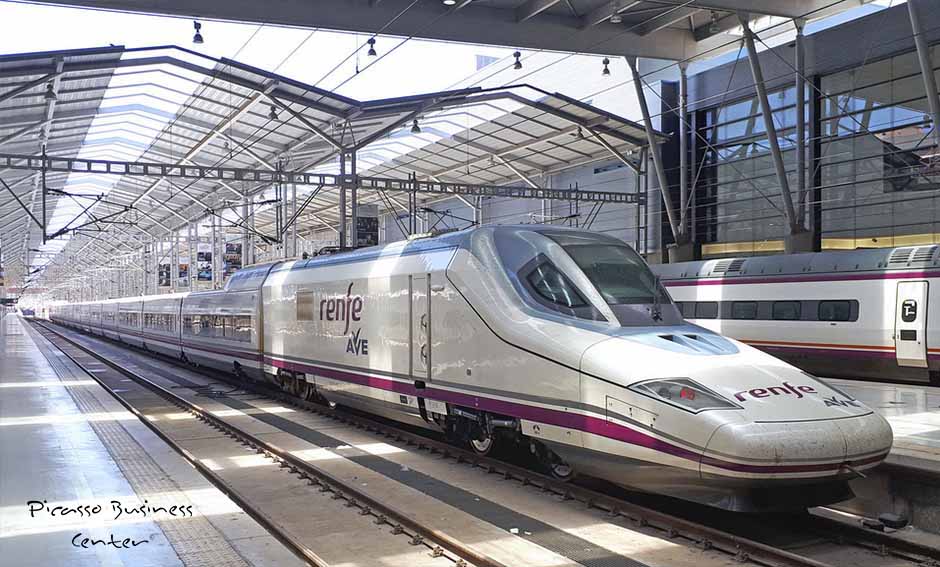Barcellona a 6:01, Madrid a 2:55 con il treno ad alta velocità Renfe AVE Barcellona-Madrid-Malaga